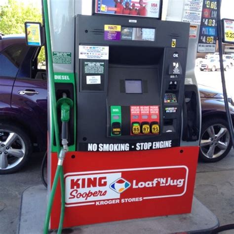 King Soopers in Colorado Springs, CO. Carries Regular, Midgrade, Premium, Diesel. Has Pay At Pump, Payphone, Loyalty Discount. Check current gas prices and read customer reviews. Rated 4.1 out of 5 stars.